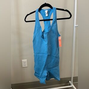 Colsie Vibrant Blue Tank Top Romper/Bodysuit